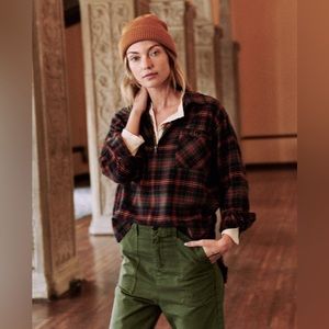 The Great The Mountaineer Pullover Long Pine Plaid Size 1